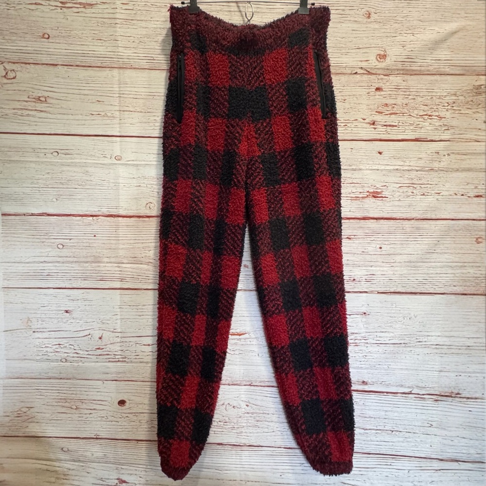 NWT Skims Cozy Joggers in Brick Buffalo Check Sz S/M - Picture 5 of 16